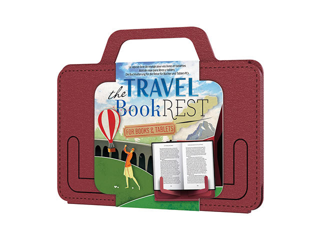 Стойки за мобилни устройства The Travel Book Rest, в червено