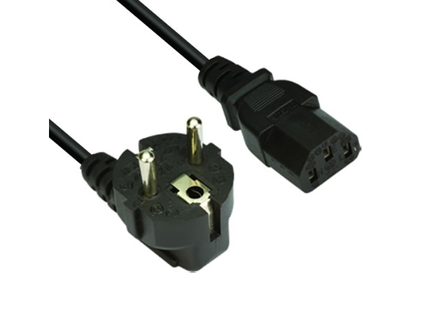 Кабели и Адаптери VCom захранващ кабел power cord computer schuko 220V - CE021-1.8 метра