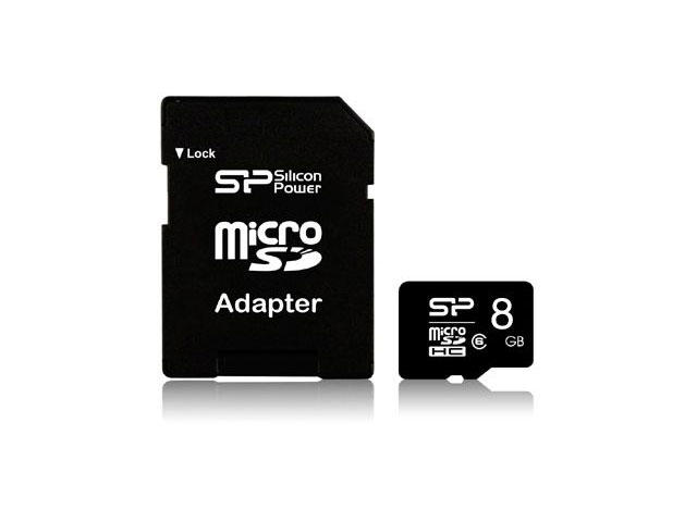 Карти памет 8GB microSDHC карта Silicon Power Class 10